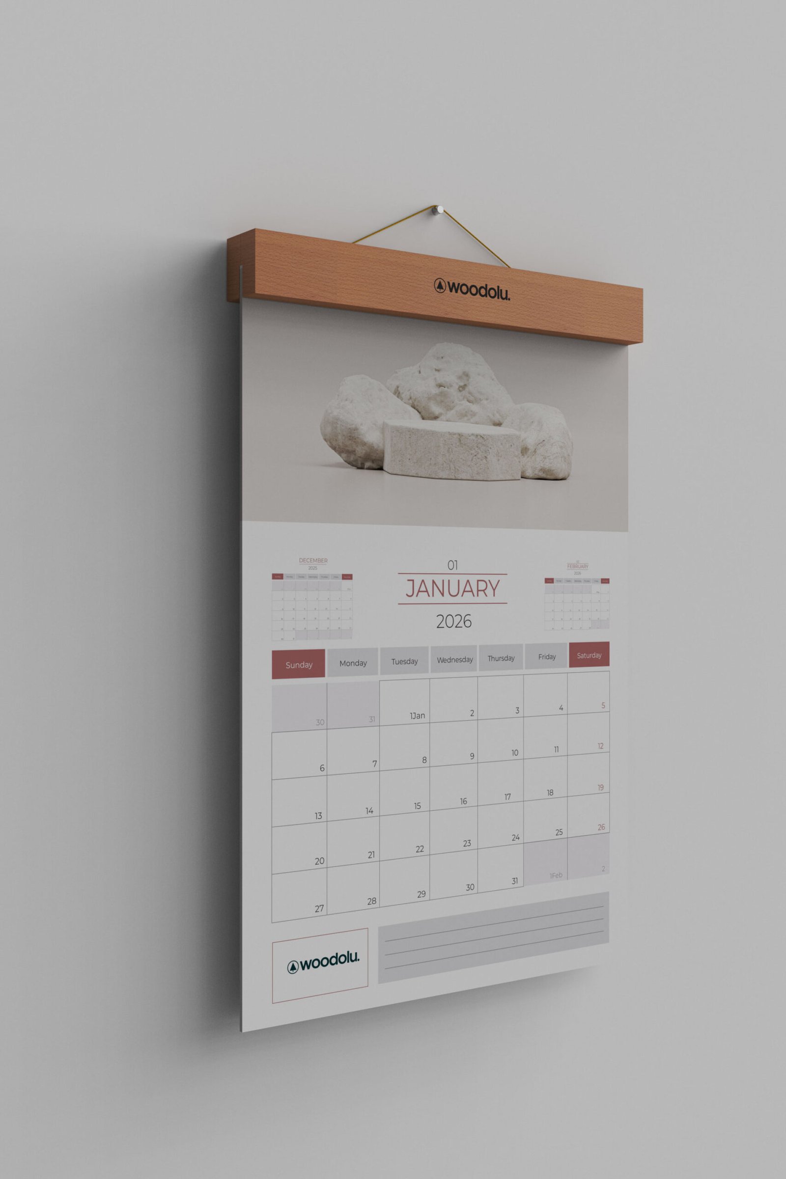DT-05 Duvar Takvimi DT-05 Ahşap Duvar Takvimi - Görsel 1