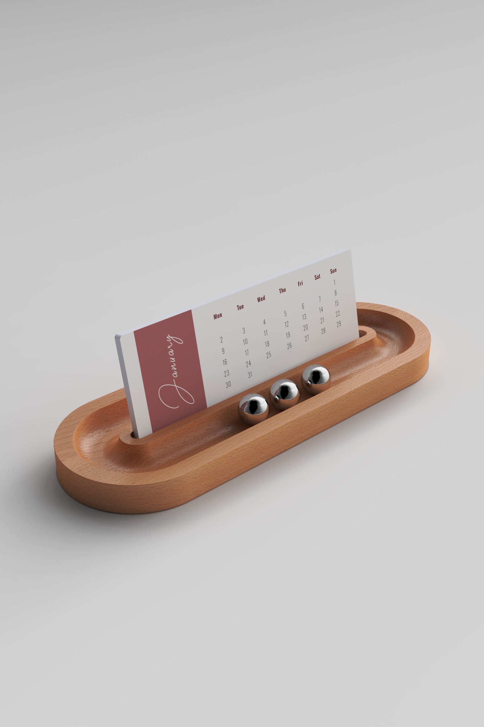 cw-32.480 CW-32 Ahşap Masa Takvimi - Görsel 1