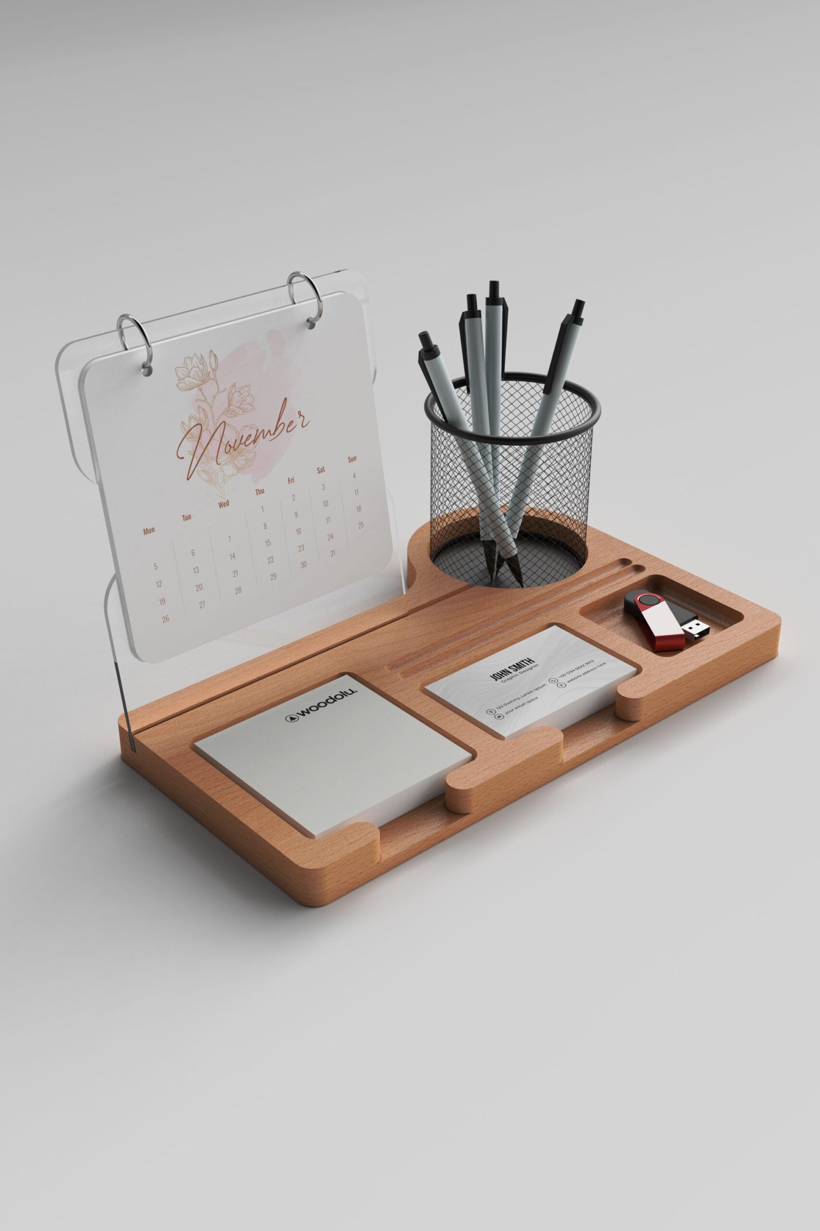 cw-46-532 CW-46 Ahşap Masa Takvimi - Görsel 1