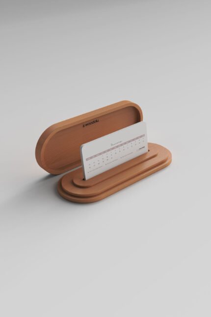 KT-08 Kapaklı Ahşap Masa Takvimi