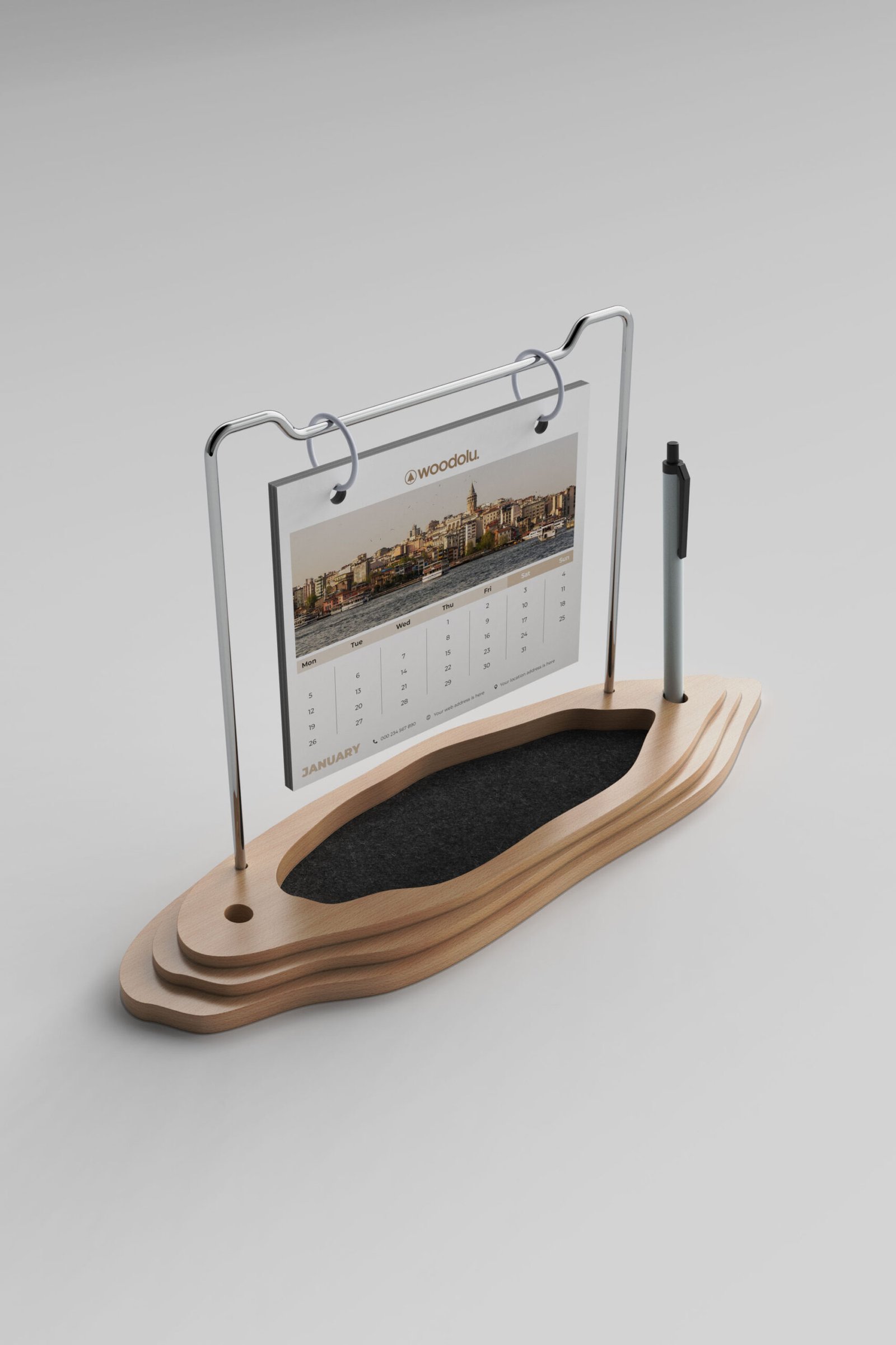 ta-15-348 TA-15 Ahşap Masa Takvimi - Görsel 1