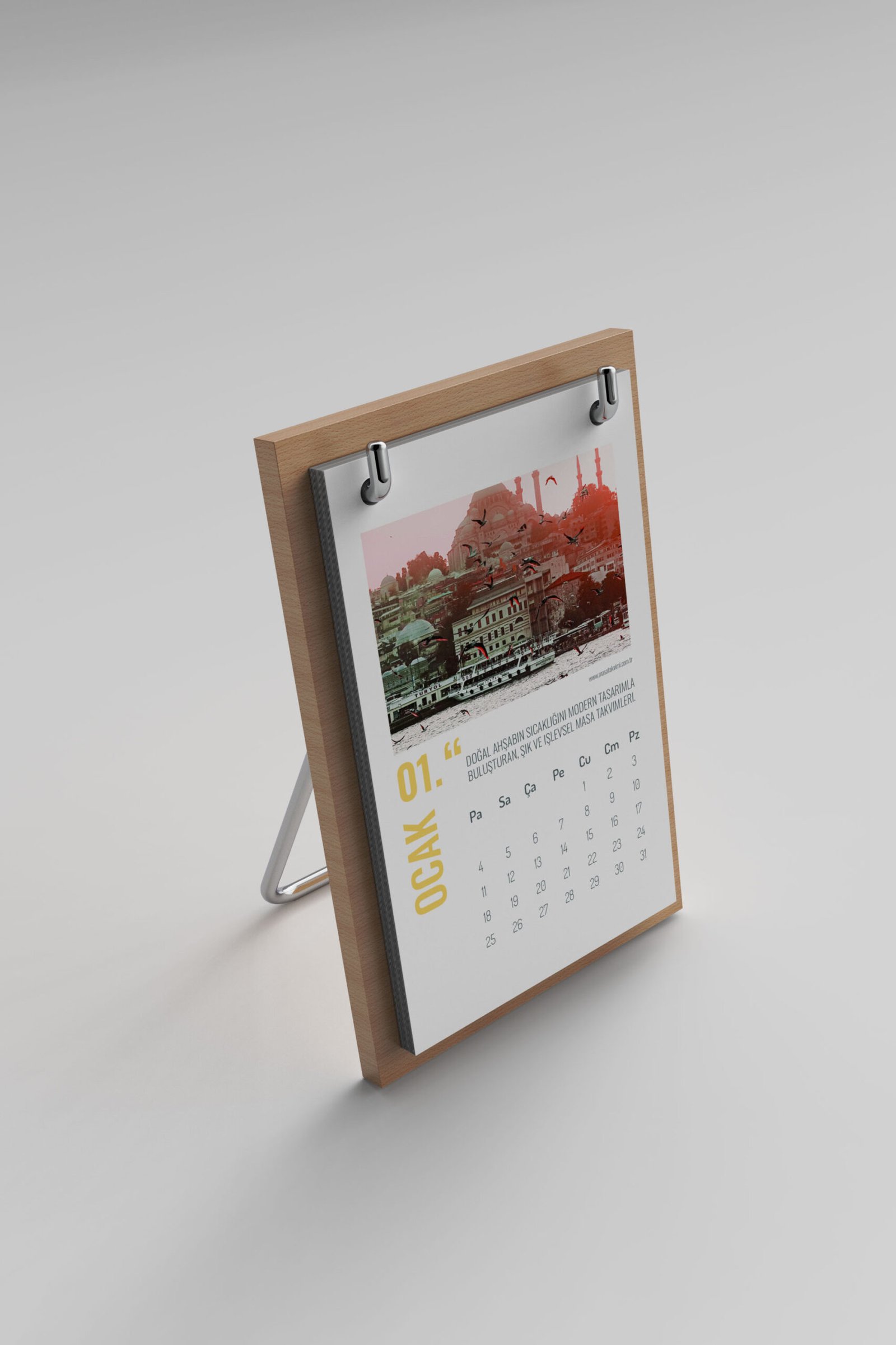 ta-23-360 TA-23 Ahşap Masa Takvimi - Görsel 1
