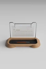Ahşap Masa Takvimi TA-26 | Doğal Standlı, Türkiye'de Üretilen | woodolu.com